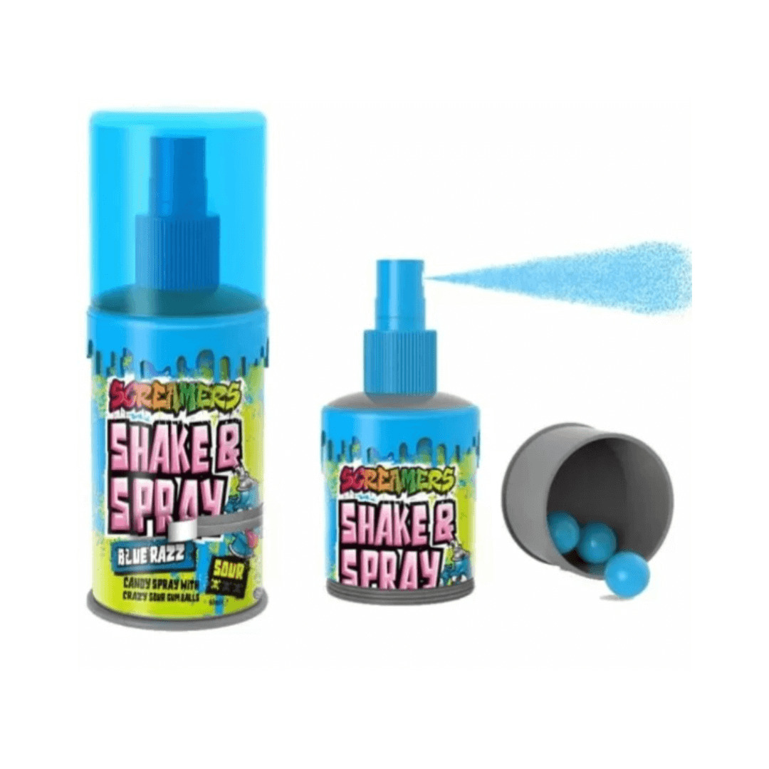 SCREAMERS SHAKER & SPRAY SOUR BLUE RAZZ