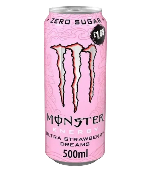 Monster Energy Drink Ultra Strawberry Dreams Zero Sugar 500ml